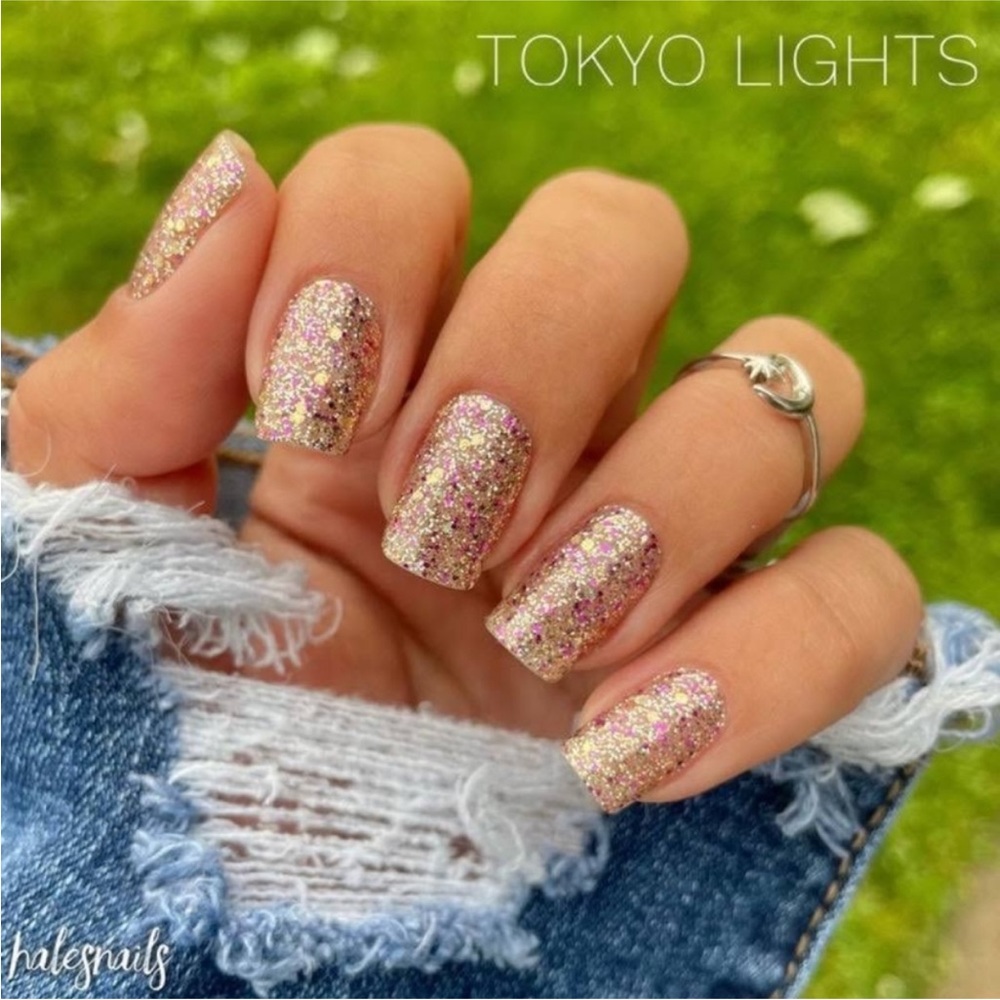 Color Street: Tokyo Lights | Rose Gold Glitter Sparkle Party Metallic Pink - Picture 2 of 16